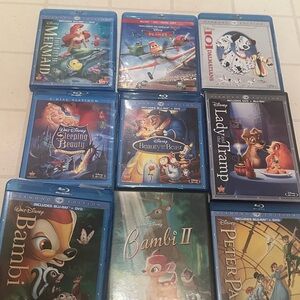 Disney Classic Animated Movies Blu-ray Collection lot of 9 dvd